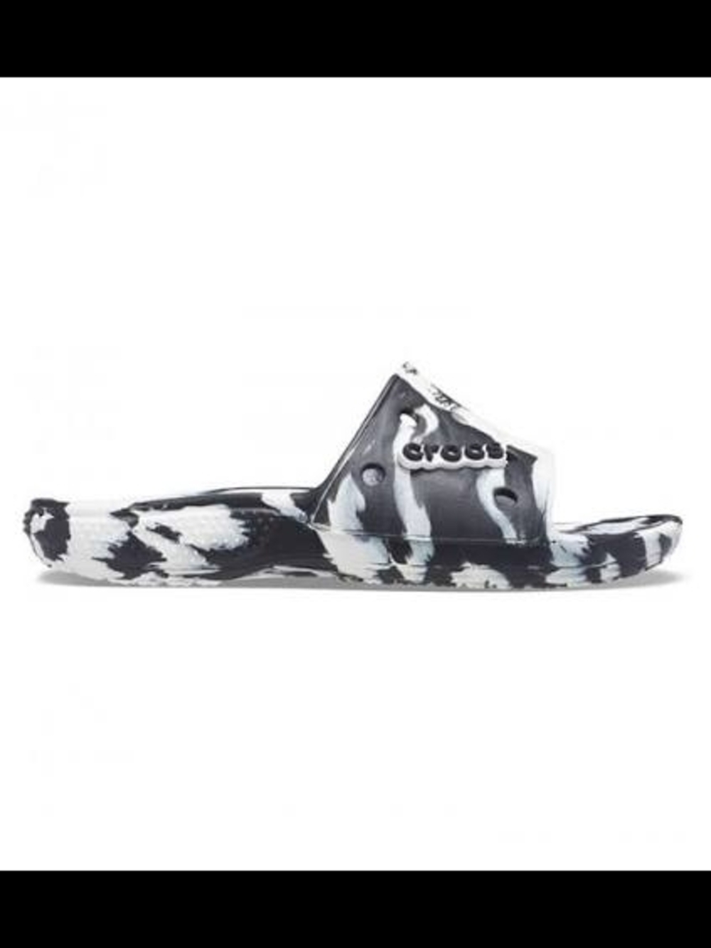 CROCS Black & White Marbled Slide